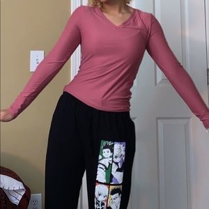 Pink long sleeve size M